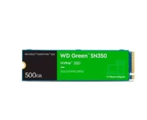 SSD WD 500GB Green PC SN350, PCIe, NVMe, Leitura: 2400MB/s e Gravação: 1500MB/s - WDS500G2G0C