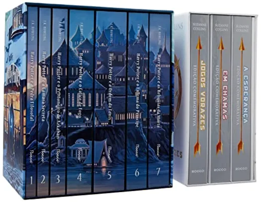 Coleção Harry Potter - 7 Volumes - Capa Comum, BOX HARRY POTTER + BOX JOGOS VORAZES