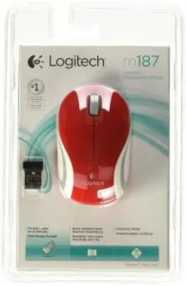 Mini Mouse Wireless Logitech M187 - R$19,30