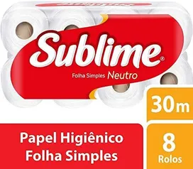 (Prime) Papel Higiênico, Sublime 8 Rolos | R$3,48