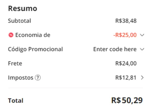 Imagem na descrição da promoção