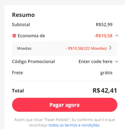 Imagem na descrição da promoção