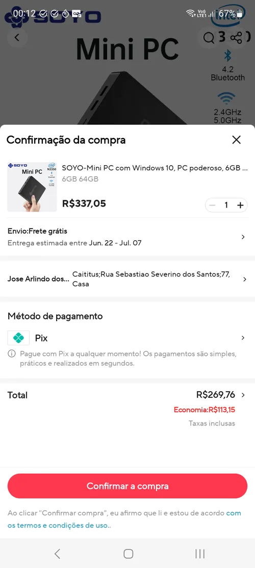 Imagen na descrição da promoção