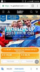 Até 79%OFF na Gearbest - World Cup 2018 Kick Off