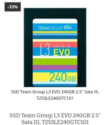 Ssd Team group 240GB - R$199