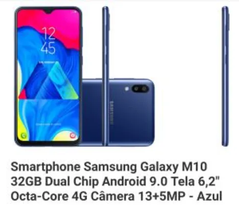 [APP+Cartão Americanas+AME R$453] Smartphone Samsung Galaxy M10 32GB | R$ 566