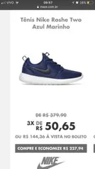 Tênis Nike Roshe Two Azul Marinho - R$144