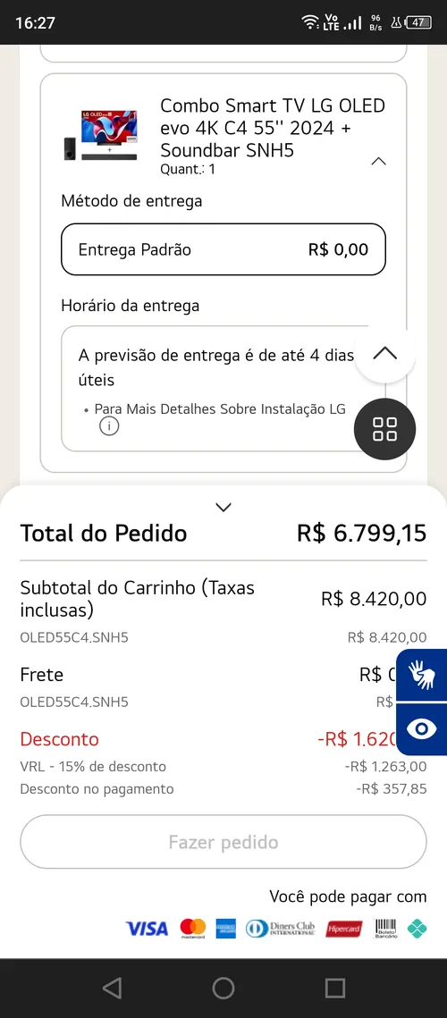 Imagem na descrição da promoção