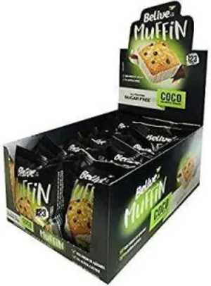 [Prime] Muffin Coco com Gotas de Chocolate Sem Açúcar Sem glúten Sem lactose Belive 40g Display com 10 unidades R$23