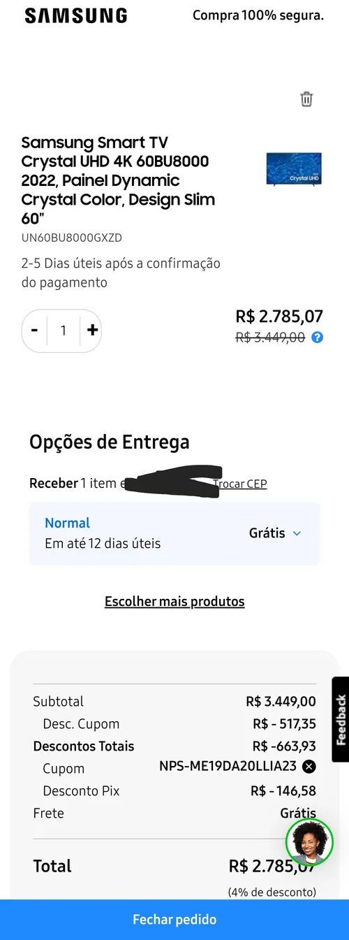 Imagem na descrição da promoção