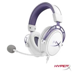 Headset Gamer Cloud Alpha Branco e Roxo - Hyperx