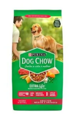 [Ouro] Ração para Cachorro Dog Chow Premium ExtraLife - Saúde Visível Adulto 10,1kg R$ 55