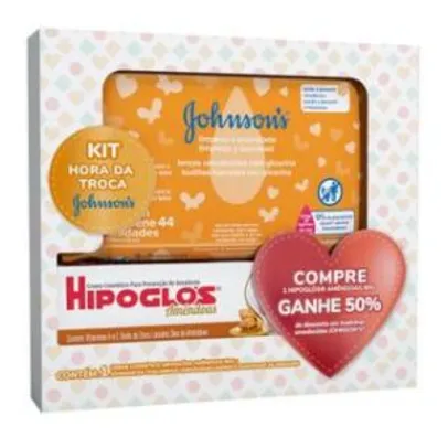 Johnson’s Baby Kit - Creme para Assaduras + Toalhas Umedecidas | R$34