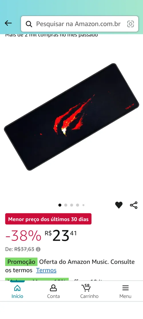 Imagem na descrição da promoção