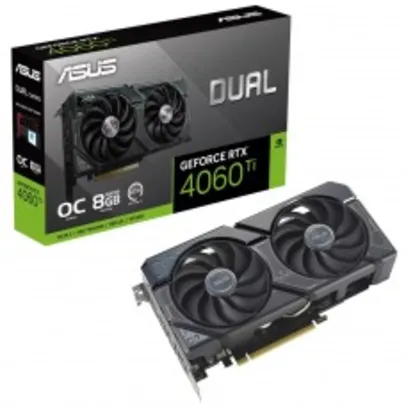 Placa de Vídeo Asus Dual NVIDIA GeForce RTX 4060 Ti OC, 8GB, GDDR6, DLSS, Ray Tracing, 90YV0J41-M0NA00