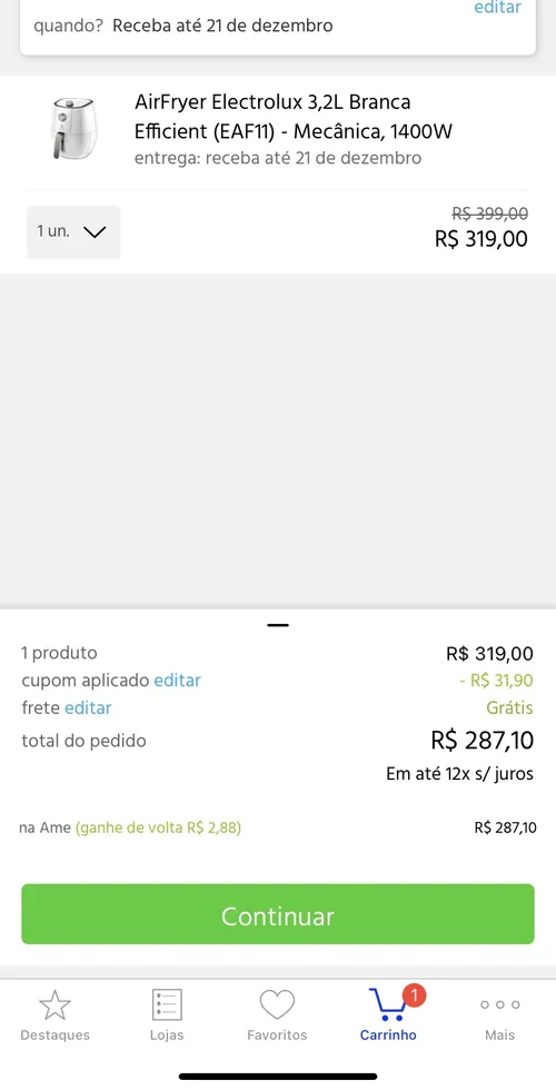 Imagem na descrição da promoção