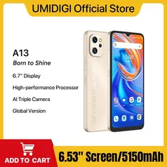 [Moedas R$ 283 ] Smartphone UMIDIGI-A13 4/128GB