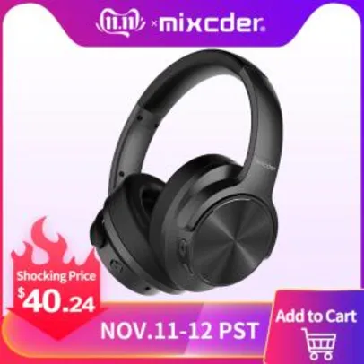 Fone de Ouvido Mixcder E9 com Cancelamento Ativo de Barulho Sem Fio Bluetooth - R$185