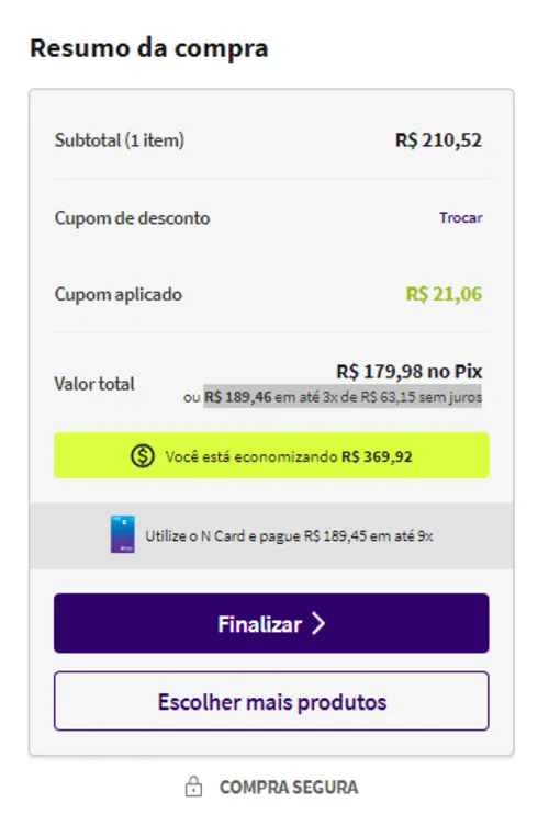 Imagem na descrição da promoção