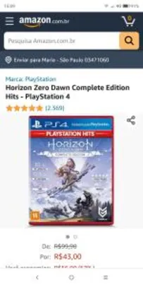 Horizon Zero Dawn Complete Edition Hits - PlayStation 4 - R$43