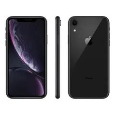 iPhone XR Apple Preto 64GB, Tela Retina LCD de 6,1”, iOS 12, Câmera Traseira 12MP, Resistente à Água e Reconhecimento Facial