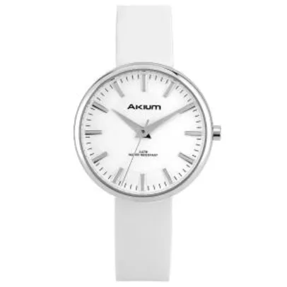 Relógio Akium Feminino Borracha Branca - TML7197 | R$245