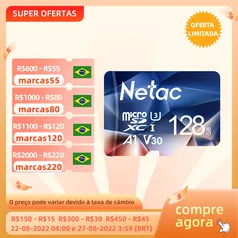 Cartão de memoria micro SD 128gb Netac