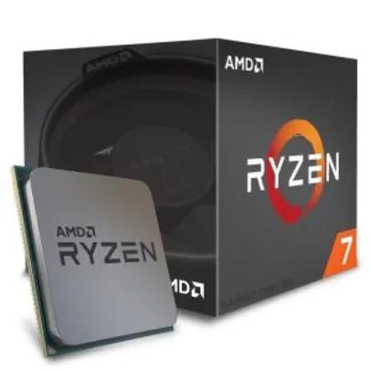 Processador AMD Ryzen 7 1700 c/ Wraith Spire, Octa Core, Cache 20MB, 3.0GHz (3.7GHz Max Turbo) AM4  - R$ 890