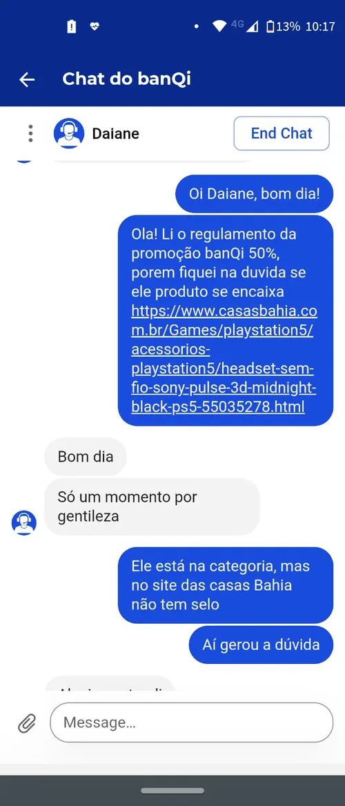 Imagem na descrição da promoção