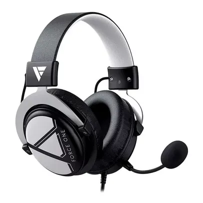 HEADSET GAMER FORCE ONE SPITFIRE, DRIVERS 50MM, PRETO E PRATA, FRC-SPIT-F