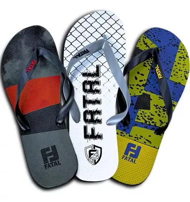 KIT 3 PARES - CHINELOS FATAL SURF ORIGINAL 