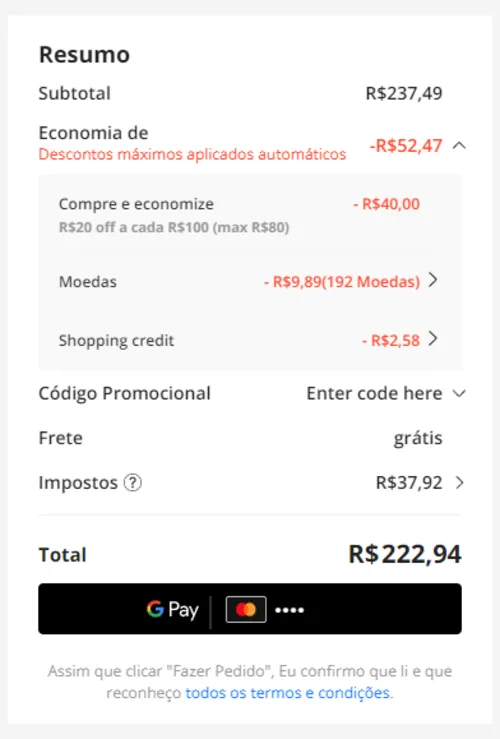 Imagem na descrição da promoção