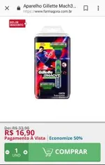 APARELHO GILLETTE MACH3 SENSITIVE + 2 LÂMINAS EDIÇÃO BARCELONA