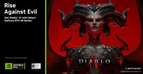 Compre uma placa de vídeo GeForce RTX Série 40 e ganhe DIABLO 4