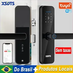 [Armazém BR] Fechadura Inteligente Tuya WiFi Digital com Leitura de Impressão digital biométrica, Smart Card, Senha e Desbloqueio por App