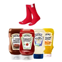 Kit Lovers c/ Maionese+ ketchup+ Mostarda+ Barbecue - Heinz