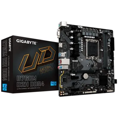 Placa Mãe Gigabyte B760M D2H (rev.1.0), Intel LGA1700, Micro ATX, DDR4 - B760M D2H