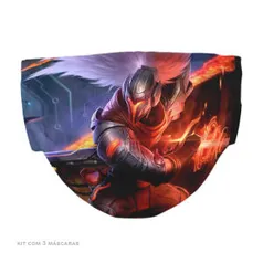 Kit com 3 Máscara LOL Projeto Yasuo (mais de 1000 estampas difertentes ) - R$46