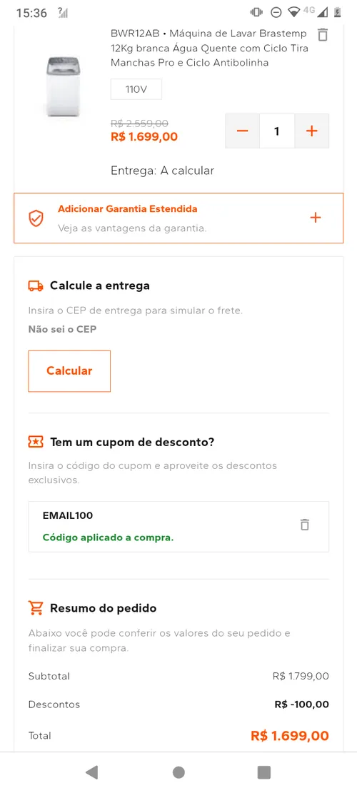 Imagem na descrição da promoção