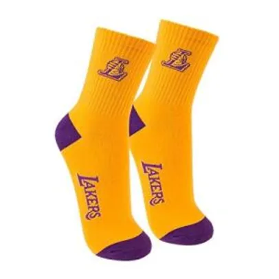 Meia Cano Medio Nba Los Angeles Lakers 39 - 43 Amarelo | R$20