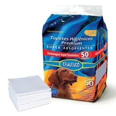 Tapete Higiênico para Cães Chalesco 90cm x 60cm - 50 Unidades