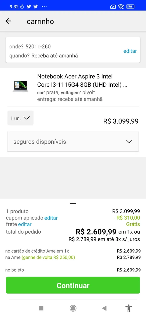 Imagem na descrição da promoção