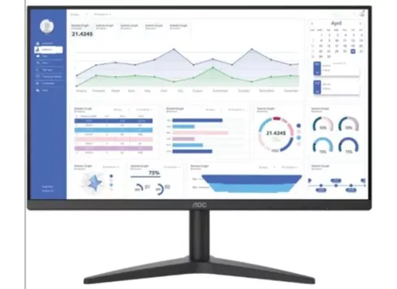 Monitor Aoc 27b1hm 27Polegadas Preto, Bivolt, 75hz, Adaptive