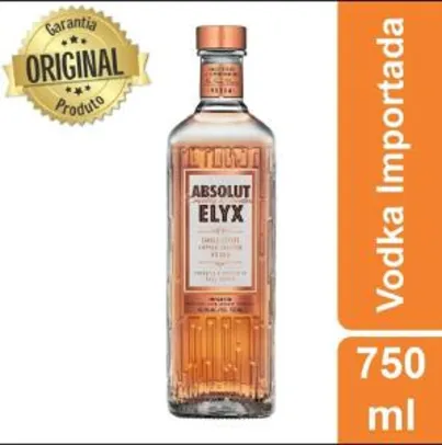 Vodka Absolut Elyx 750ml R$85