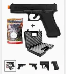 Pistola de Airsoft Spring KWC Glock G17 + 2000 bbs + Maleta