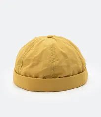 Boné Marinheiro sem Aba com Fecho Strapback Amarelo