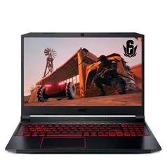 Notebook Acer Intel Core i7 10750H, 8GB, 512GB ssd, 15,6, gtx 1660TI, Preto e Vermelho, Aspire Nitro 5 - AN515-55-705U