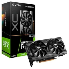 Placa de Vídeo EVGA NVIDIA GeForce RTX 3060 XC Black Gaming 12G P5 3655 KR, LHR, 12GB GDDR6, DLSS, Ray Tracing - 12G-P5-3655-KR