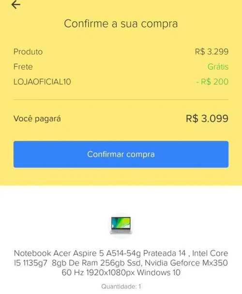 Imagem na descrição da promoção