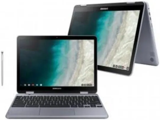 Chromebook Plus 2 em 1 Samsung - Intel Celeron 4GB 32GB Touch Screen 12,2” Full HD - R$1979